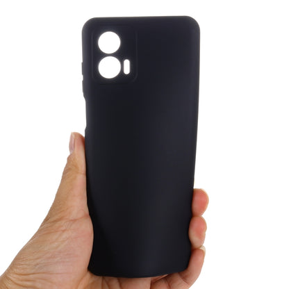 For Motorola Moto G73 Pure Color Liquid Silicone Shockproof Phone Case(Black) - Motorola Cases by buy2fix | Online Shopping UK | buy2fix