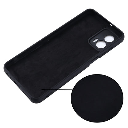 For Motorola Moto G73 Pure Color Liquid Silicone Shockproof Phone Case(Black) - Motorola Cases by buy2fix | Online Shopping UK | buy2fix