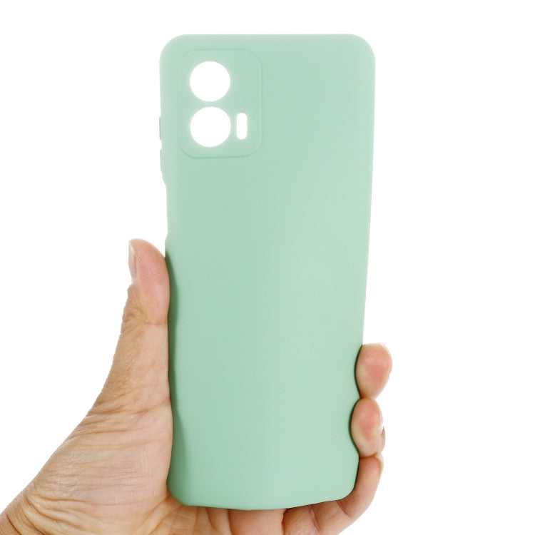For Motorola Moto G73 Pure Color Liquid Silicone Shockproof Phone Case(Green) - Motorola Cases by buy2fix | Online Shopping UK | buy2fix