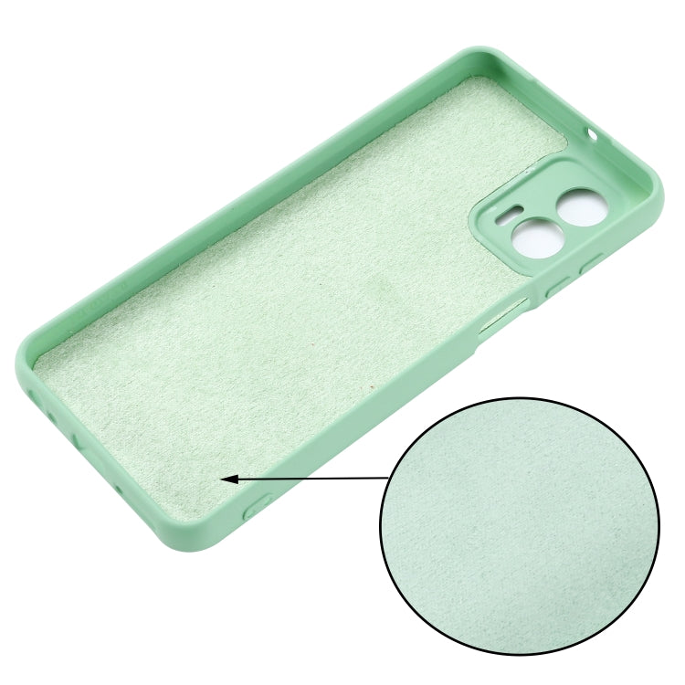 For Motorola Moto G73 Pure Color Liquid Silicone Shockproof Phone Case(Green) - Motorola Cases by buy2fix | Online Shopping UK | buy2fix