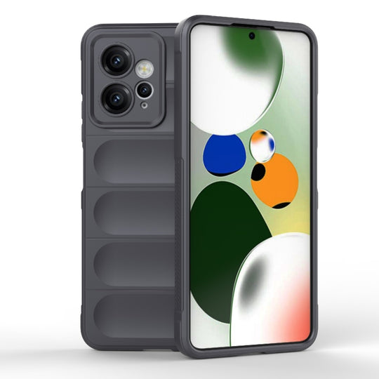 For Xiaomi Redmi Note 12 4G Global Magic Shield TPU + Flannel Phone Case(Dark Grey)