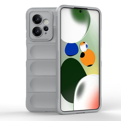 For Xiaomi Redmi Note 12 4G Global Magic Shield TPU + Flannel Phone Case(Grey) by buy2fix