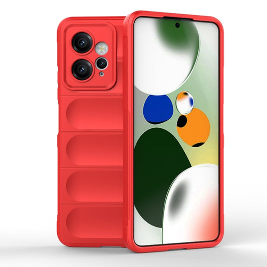 For Xiaomi Redmi Note 12 4G Global Magic Shield TPU + Flannel Phone Case(Red) by buy2fix