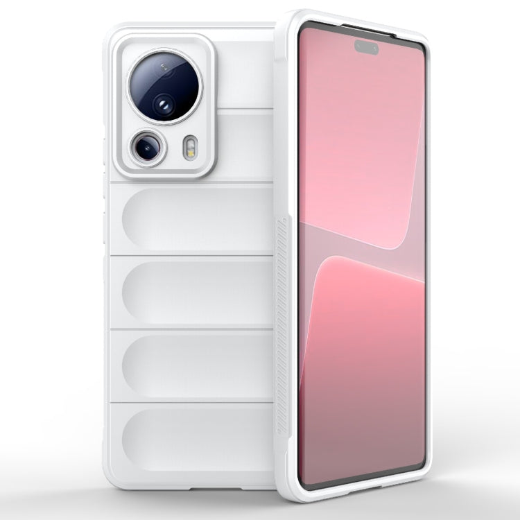For Xiaomi 13 Lite Magic Shield TPU + Flannel Phone Case(White) - Xiaomi Cases by buy2fix | Online Shopping UK | buy2fix