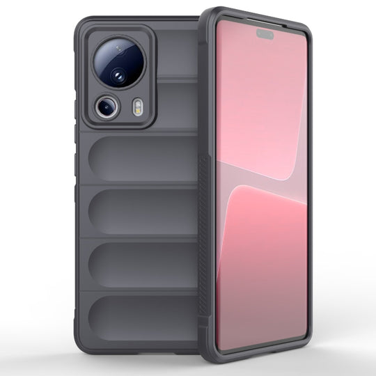 For Xiaomi 13 Lite Magic Shield TPU + Flannel Phone Case(Dark Grey)