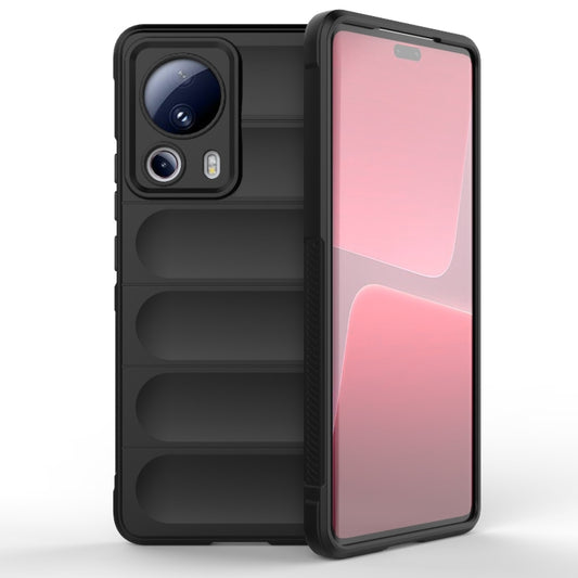 For Xiaomi 13 Lite Magic Shield TPU + Flannel Phone Case(Black) - Xiaomi Cases by buy2fix | Online Shopping UK | buy2fix