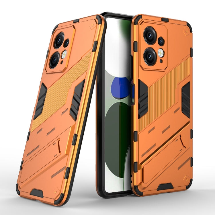 For Xiaomi Redmi Note 12 4G Global Punk Armor 2 in 1 PC + TPU Shockproof Phone Case with Holder(Orange) by buy2fix
