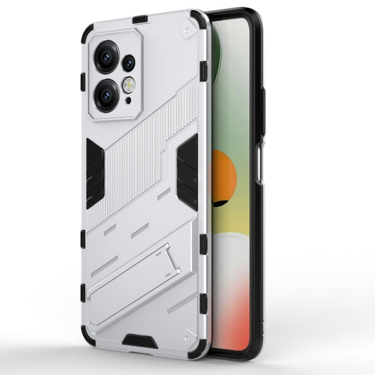 For Xiaomi Redmi Note 12 4G Global Punk Armor 2 in 1 PC + TPU Shockproof Phone Case with Holder(White) by buy2fix