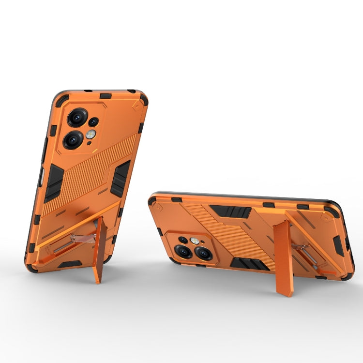 For Xiaomi Redmi Note 12 4G Global Punk Armor 2 in 1 PC + TPU Shockproof Phone Case with Holder(Orange) by buy2fix