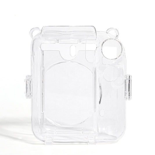 For FUJIFILM instax mini 12 Crystal Hard Acrylic Camera Case with Shoulder Strap(DIY Blue Cat) by buy2fix