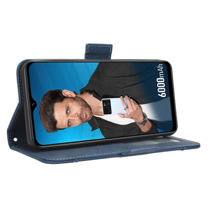 For Itel P40 Skin Feel Calf Texture Card Slots Leather Phone Case(Blue) - More Brand by buy2fix | Online Shopping UK | buy2fix