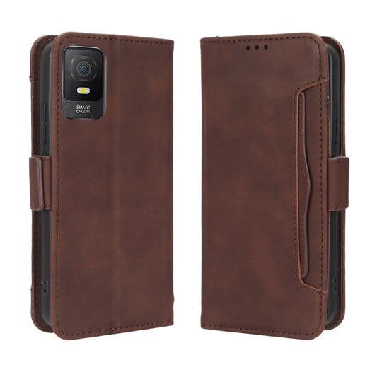For TCL 403 Skin Feel Calf Texture Card Slots Leather Phone Case(Brown) - TCL by buy2fix | Online Shopping UK | buy2fix