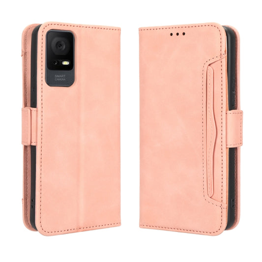 For TCL 408 Skin Feel Calf Texture Card Slots Leather Phone Case(Pink) - TCL by buy2fix | Online Shopping UK | buy2fix