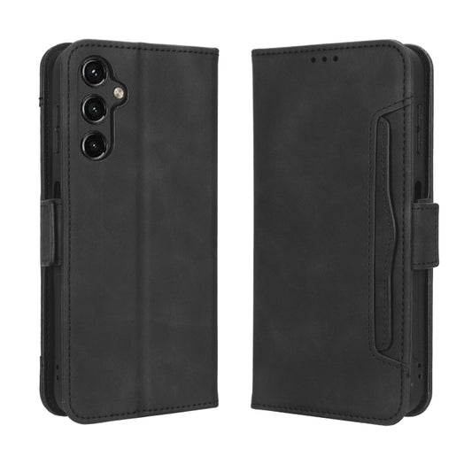For Samsung Galaxy A24 4G Skin Feel Calf Texture Card Slots Leather Phone Case(Black) by buy2fix