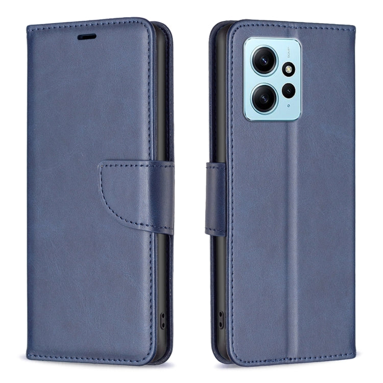 For Xiaomi Redmi Note 12 4G Global Lambskin Texture Leather Phone Case(Blue) by buy2fix
