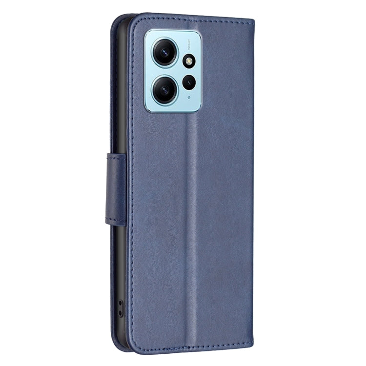 For Xiaomi Redmi Note 12 4G Global Lambskin Texture Leather Phone Case(Blue) by buy2fix