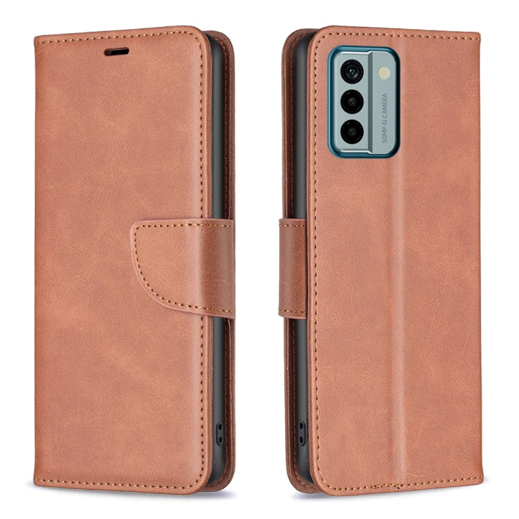 For Nokia G22 Lambskin Texture Leather Phone Case(Brown) by buy2fix