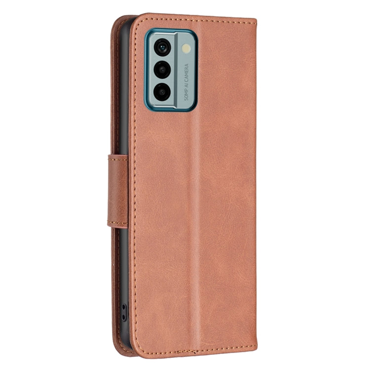 For Nokia G22 Lambskin Texture Leather Phone Case(Brown) by buy2fix
