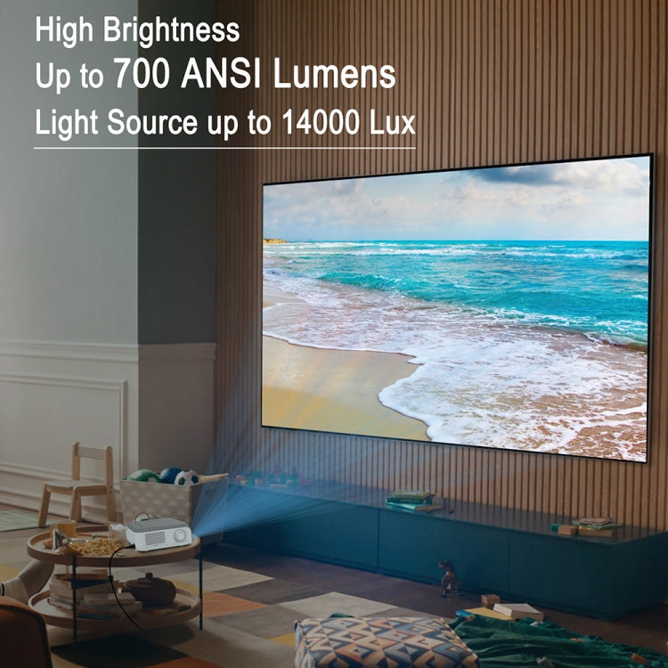 MECOOL KP1 1920x1080P 700ANSI Lumens Portable Mini LCD Smart Projector(EU Plug) - Mini Projector by MECOOL | Online Shopping UK | buy2fix
