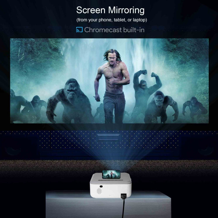 MECOOL KP1 1920x1080P 700ANSI Lumens Portable Mini LCD Smart Projector(EU Plug) - Mini Projector by MECOOL | Online Shopping UK | buy2fix