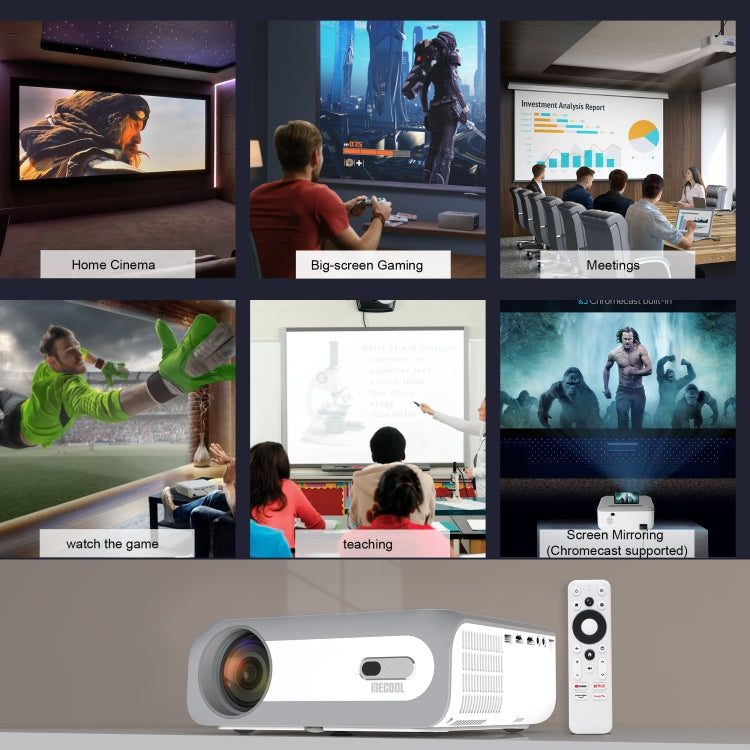 MECOOL KP1 1920x1080P 700ANSI Lumens Portable Mini LCD Smart Projector(EU Plug) - Mini Projector by MECOOL | Online Shopping UK | buy2fix