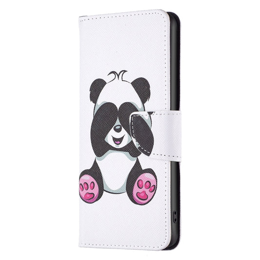 For Xiaomi Redmi Note 12 4G Global Colored Drawing Leather Phone Case(Panda) by buy2fix