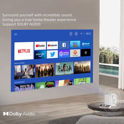 MECOOL KP2 1920x1080P 600ANSI Lumens Portable Mini LED Smart Projector(UK Plug) - Mini Projector by MECOOL | Online Shopping UK | buy2fix