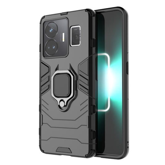 For Realme GT Neo 5 / GT3 Magnetic Ring Holder PC + TPU Phone Case(Black) - Realme Cases by buy2fix | Online Shopping UK | buy2fix