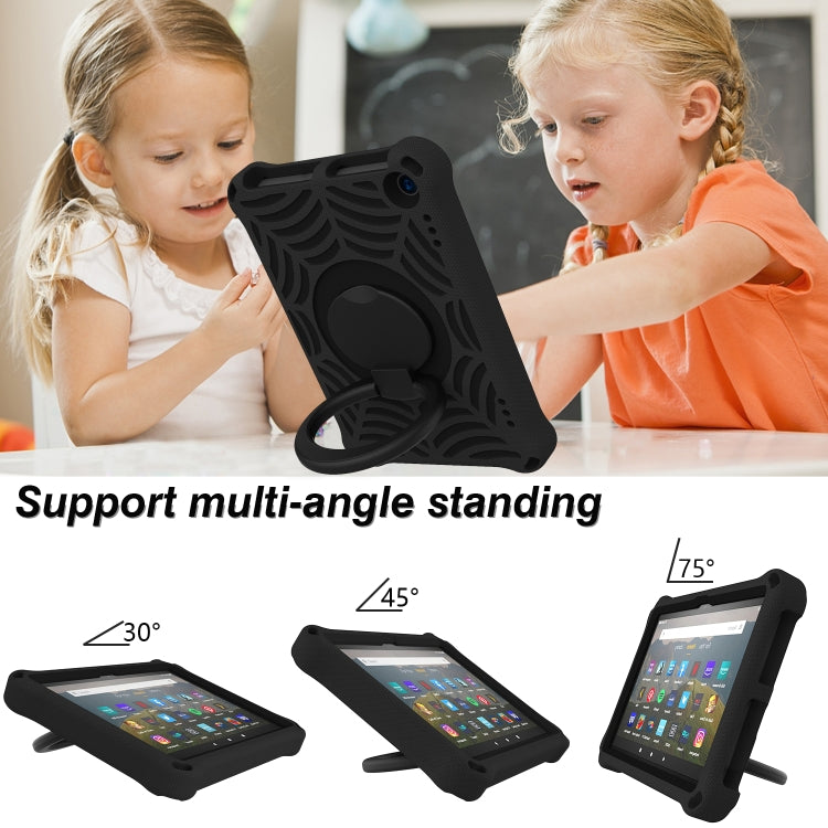 For Amazon Kindle Fire HD 8 2022 / 2020 Spider King Silicone Protective Tablet Case(Black) - Amazon by buy2fix | Online Shopping UK | buy2fix