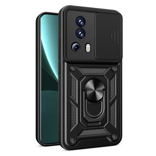 For Xiaomi Civi 2 5G / 13 Lite Sliding Camera Cover Design TPU+PC Phone Case(Black) - Xiaomi Cases by buy2fix | Online Shopping UK | buy2fix