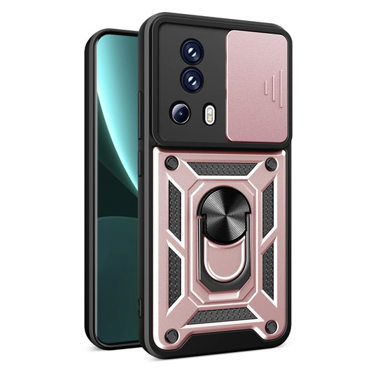 For Xiaomi Civi 2 5G / 13 Lite Sliding Camera Cover Design TPU+PC Phone Case(Rose Gold) - Xiaomi Cases by buy2fix | Online Shopping UK | buy2fix