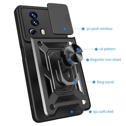 For Xiaomi Civi 2 5G / 13 Lite Sliding Camera Cover Design TPU+PC Phone Case(Blue) - Xiaomi Cases by buy2fix | Online Shopping UK | buy2fix