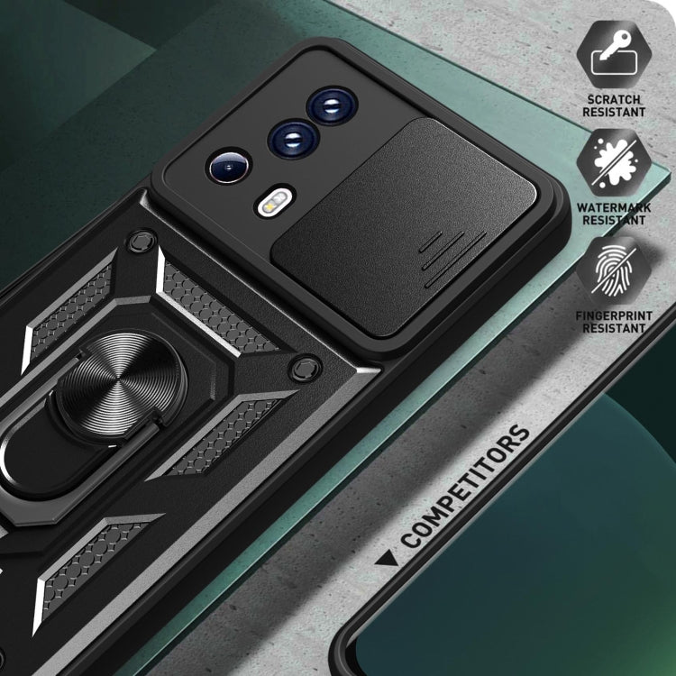 For Xiaomi Civi 2 5G / 13 Lite Sliding Camera Cover Design TPU+PC Phone Case(Blue) - Xiaomi Cases by buy2fix | Online Shopping UK | buy2fix