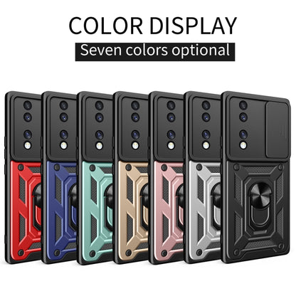 For Honor 70 5G Sliding Camera Cover Design TPU+PC Phone Case(Black) by buy2fix