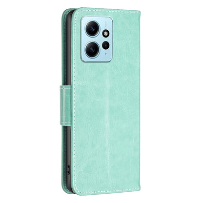 For Xiaomi Redmi Note 12 4G Global Two Butterflies Embossing Leather Phone Case(Green) by buy2fix