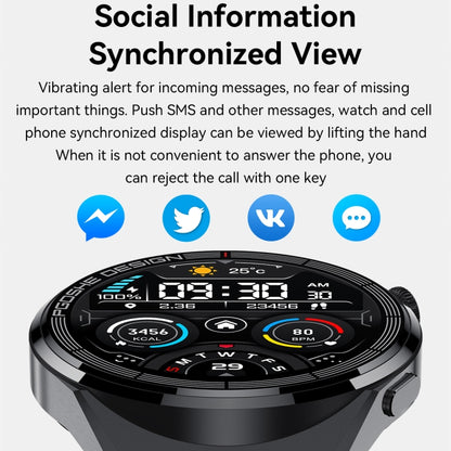 PG3 Pro 1.41 inch TFT Screen Smart Watch, Support Heart Rate / Blood Pressure Monitoring(Black) by buy2fix