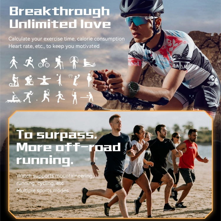 PG666 1.39 inch TFT Screen Bluetooth Call Smart Watch, Support Heart Rate / Blood Pressure Monitoring(Black Blue) by buy2fix