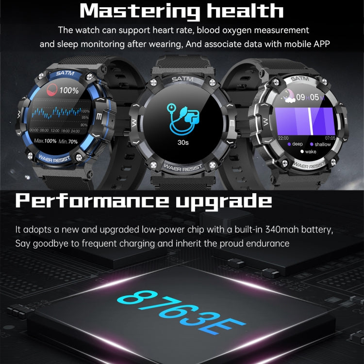 PG666 1.39 inch TFT Screen Bluetooth Call Smart Watch, Support Heart Rate / Blood Pressure Monitoring(Black Blue) by buy2fix