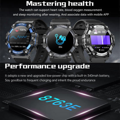 PG666 1.39 inch TFT Screen Bluetooth Call Smart Watch, Support Heart Rate / Blood Pressure Monitoring(Black Blue) by buy2fix
