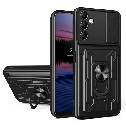 For Samsung Galaxy A14 5G / 4G Sliding Camshield TPU+PC Phone Case with Card Slot(Black) - Galaxy Phone Cases by buy2fix | Online Shopping UK | buy2fix