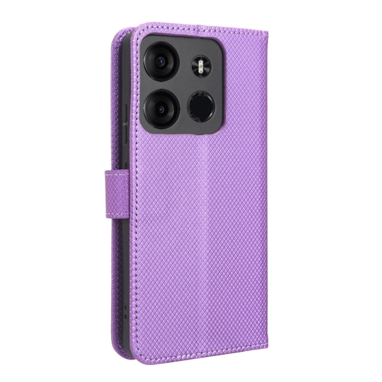 For Tecno Spark Go 2023 Diamond Texture Leather Phone Case(Purple) by buy2fix