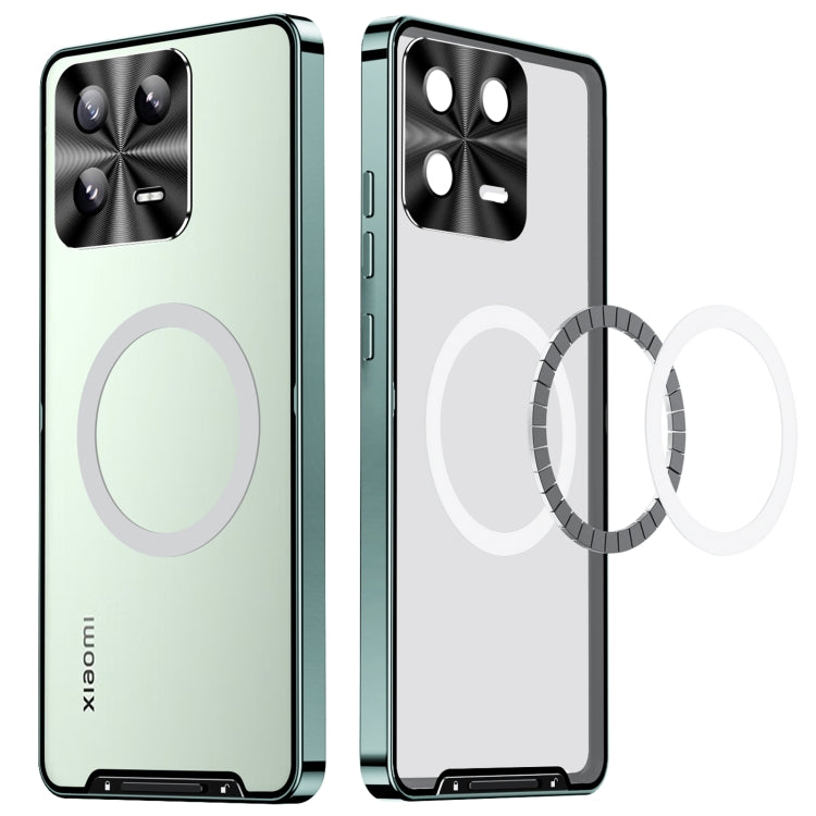 For Xiaomi 13 MagSafe Magnetic Frosted Metal Phone Case(Green) - Xiaomi Cases by buy2fix | Online Shopping UK | buy2fix
