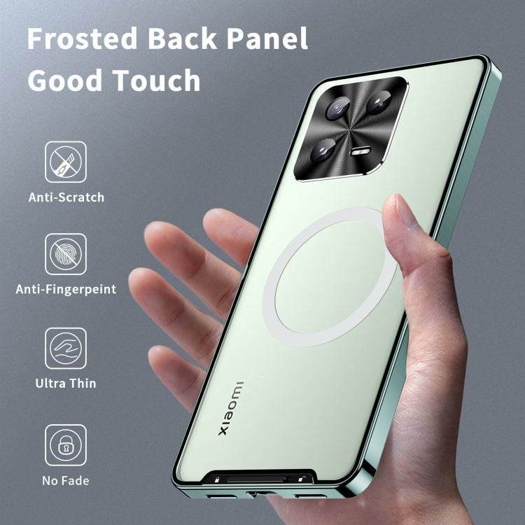 For Xiaomi 13 MagSafe Magnetic Frosted Metal Phone Case(Green) - Xiaomi Cases by buy2fix | Online Shopping UK | buy2fix