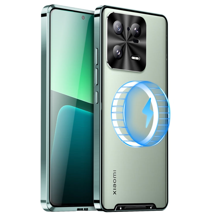 For Xiaomi 13 Pro MagSafe Magnetic Frosted Metal Phone Case(Green) - Xiaomi Cases by buy2fix | Online Shopping UK | buy2fix