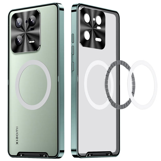 For Xiaomi 13 Pro MagSafe Magnetic Frosted Metal Phone Case(Green) - Xiaomi Cases by buy2fix | Online Shopping UK | buy2fix