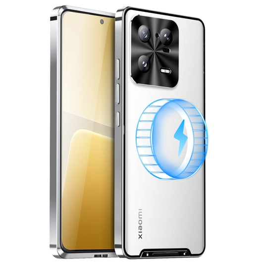 For Xiaomi 13 Pro MagSafe Magnetic Frosted Metal Phone Case(Silver) - Xiaomi Cases by buy2fix | Online Shopping UK | buy2fix