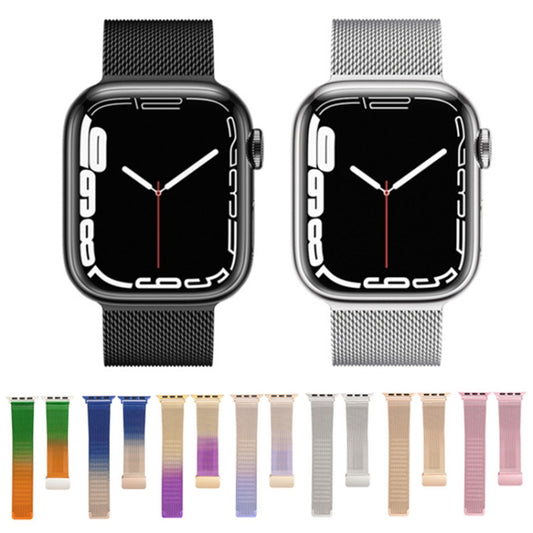 Milan Fold Buckle Metal Watch Band For Apple Watch Ultra 49mm&Watch Ultra 2 49mm / Series 9&8&7 45mm / SE 3&SE 2&6&SE&5&4 44mm / 3&2&1 42mm(Rose Gold) - Watch Bands by buy2fix | Online Shopping UK | buy2fix