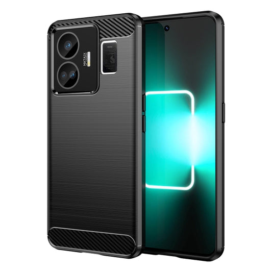 For Realme GT3 Brushed Texture Carbon Fiber TPU Phone Case(Black) - Realme Cases by buy2fix | Online Shopping UK | buy2fix