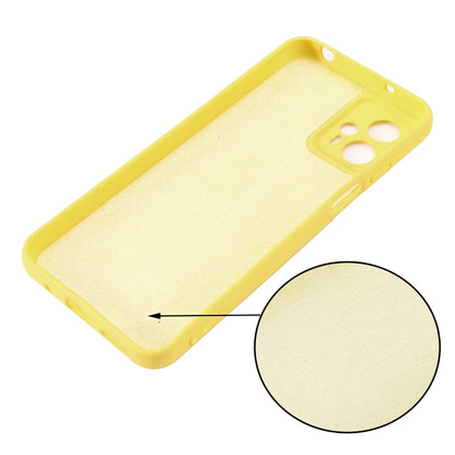 For Motorola Moto G13 / G23 Pure Color Liquid Silicone Shockproof Phone Case(Yellow) by buy2fix