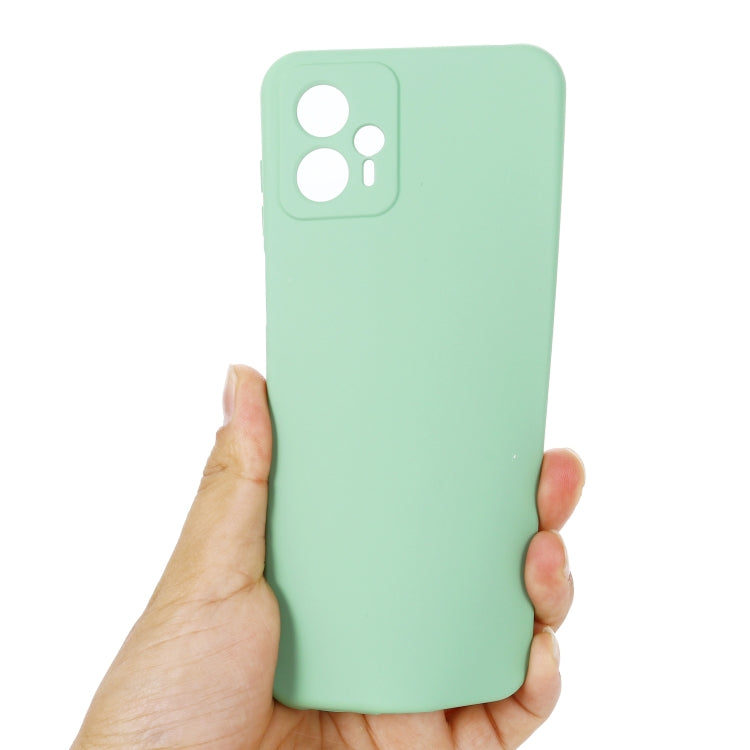 For Motorola Moto G13 / G23 Pure Color Liquid Silicone Shockproof Phone Case(Green) by buy2fix
